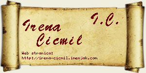Irena Cicmil vizit kartica